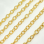 Load image into Gallery viewer, Gold Plated 925 Sterling Silver Smooth Oval Link Chain. Y63GP
