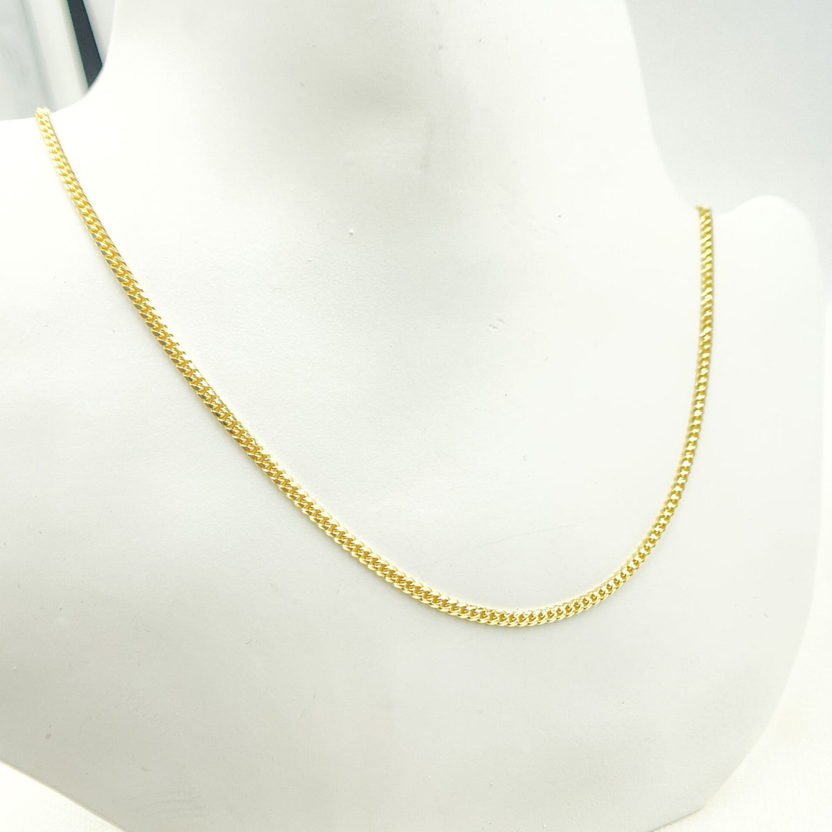 14K Solid Yellow Gold Curb Link Chain