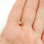 Load image into Gallery viewer, 14K Solid Gold and Diamonds Ray Earrings. 