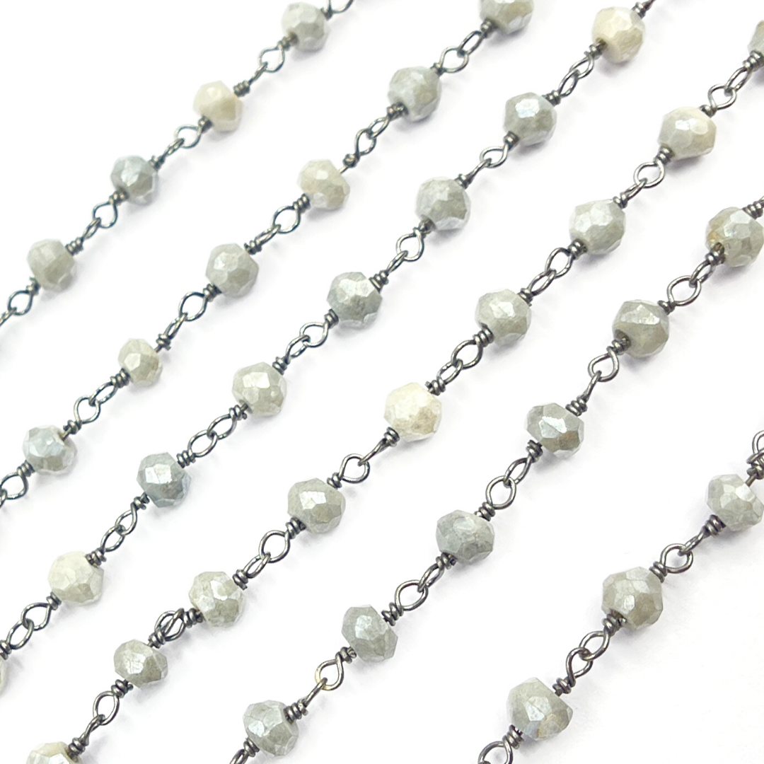 Coated Gray Quartz Wire Chain