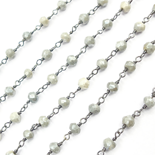 Coated Gray Quartz Wire Chain