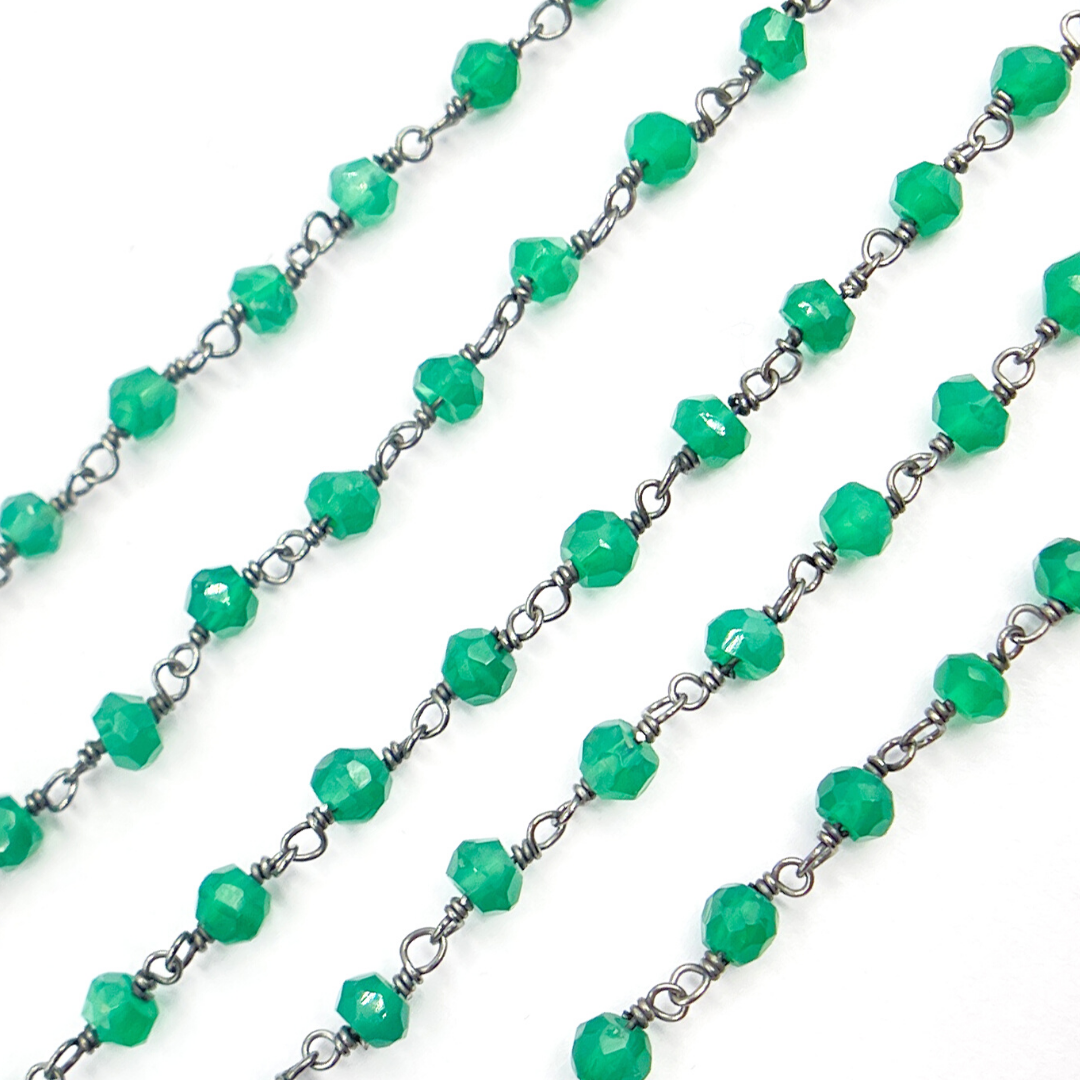 Green Onyx Wire Chain. GRE1