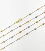 Load image into Gallery viewer, 925 Sterling Silver Gold Plated Satellite Necklace Chain. STRM553TCNecklace
