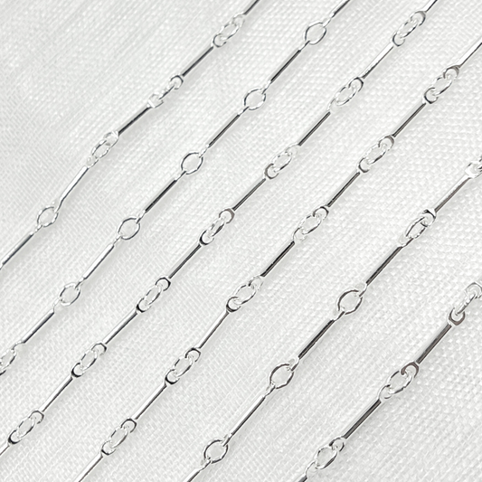 Sterling Silver Fancy Bar Chain