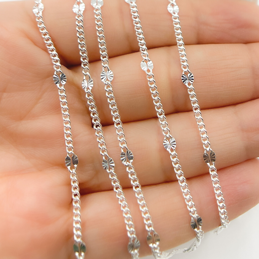 Y118SS. 925 Sterling Silver Curb Chain with Marina Link.