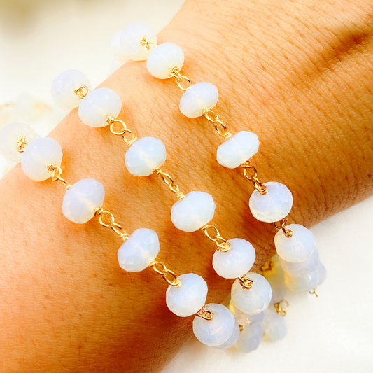 Opalite Gold Plated Wire Chain