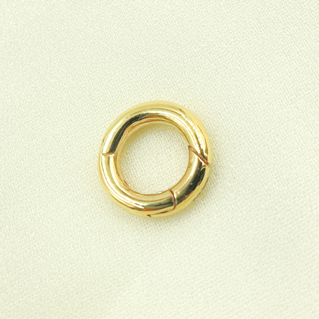 14k Solid Gold Round Clasp 13mm.
