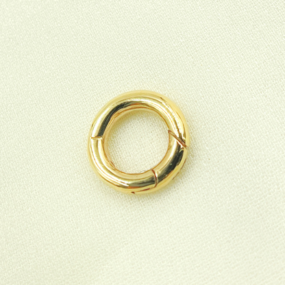 14k Solid Gold Round Clasp 13mm.