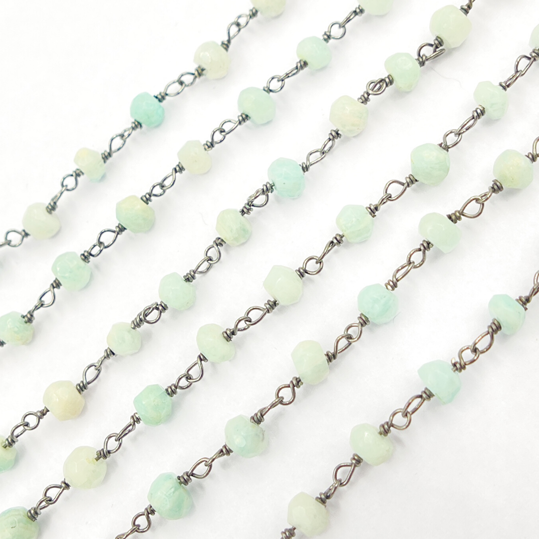 Amazonite Wire Wrap Chain