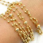 Load image into Gallery viewer, Golden Pyrite Gold Plated Double Wire Chain. PYR17
