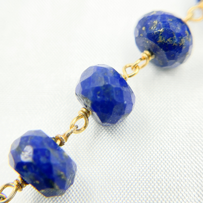 Lapis Lazuli Gold Plated Wire Chain
