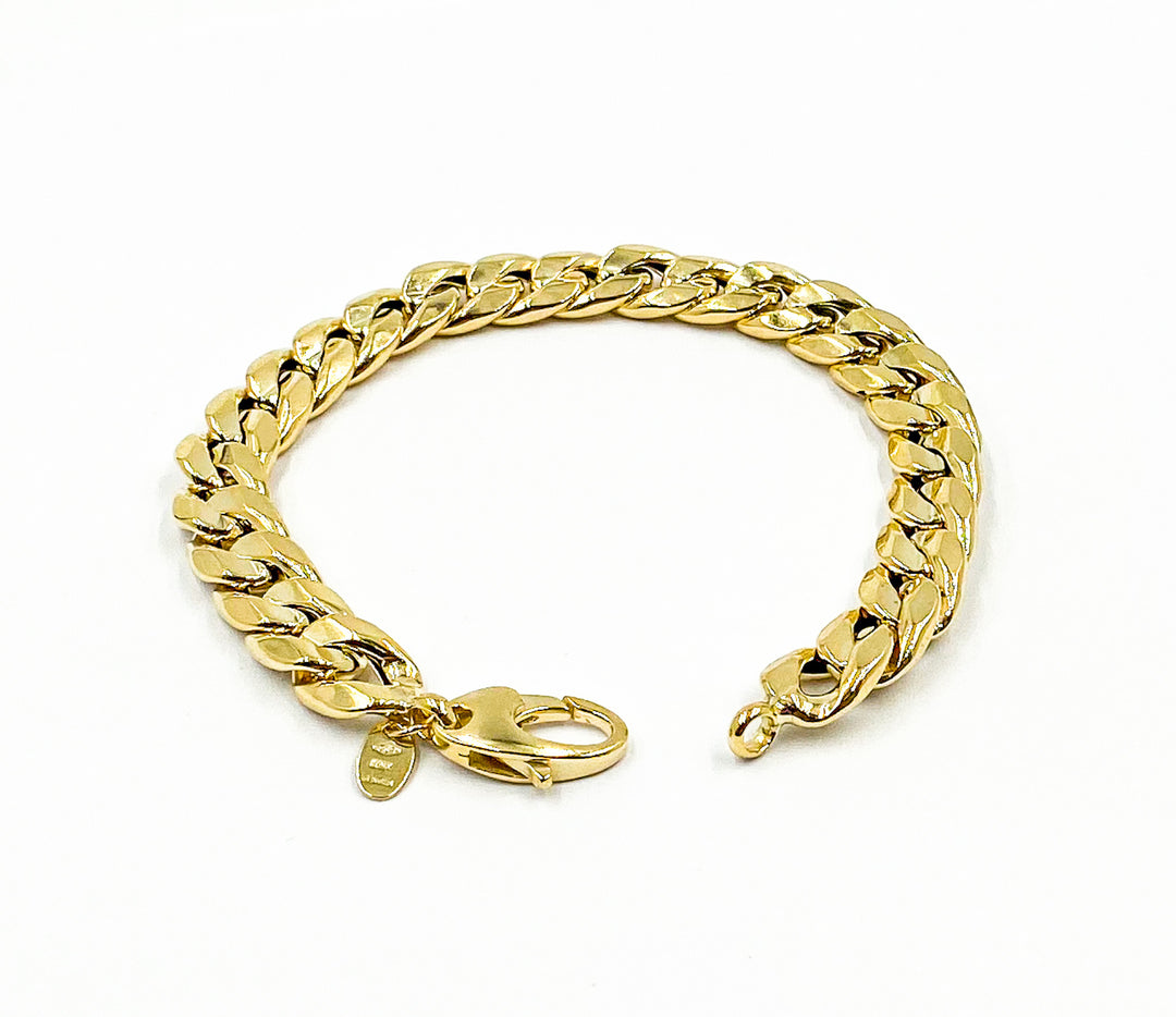 14k Gold Curb Bracelet. 14K Solid Gold Curb Bracelet