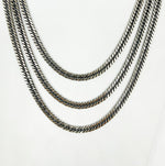 Load image into Gallery viewer, Oxidized 925 Sterling Silver Double Curb Chain. Y69OX
