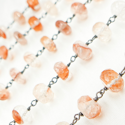 Strawberry Quartz Oxidized Wire Chain