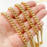 Load image into Gallery viewer, Gold Plated 925 Sterling Silver Smooth Curb Link Chain. 7005GP
