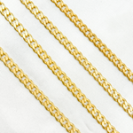 Load image into Gallery viewer, Gold Plated Matt 925 Sterling Silver Flat Curb Chain. V125GPM
