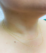 Load image into Gallery viewer, 14K Solid Gold Cable Necklace. 030KF17D
