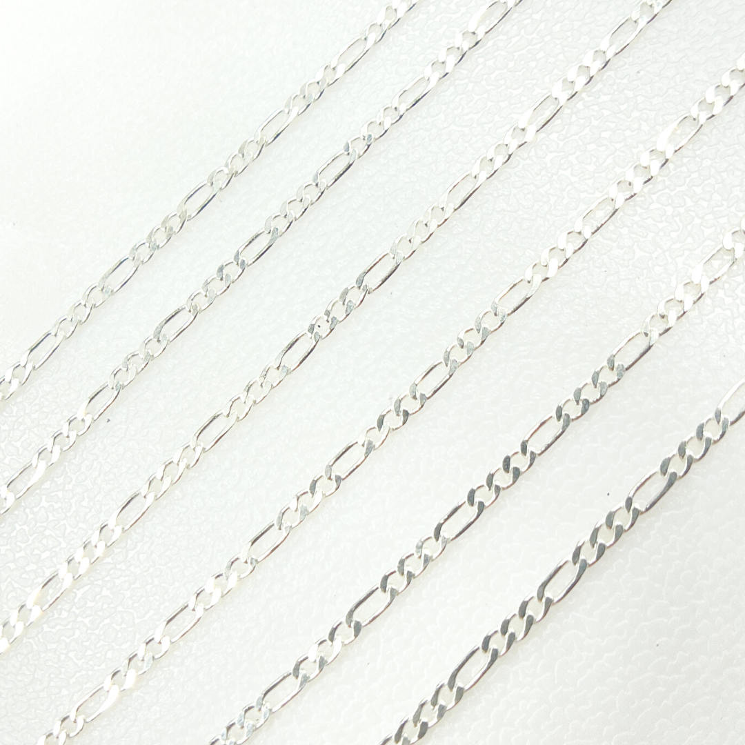 Sterling Silver Flat Figaro Link Chain