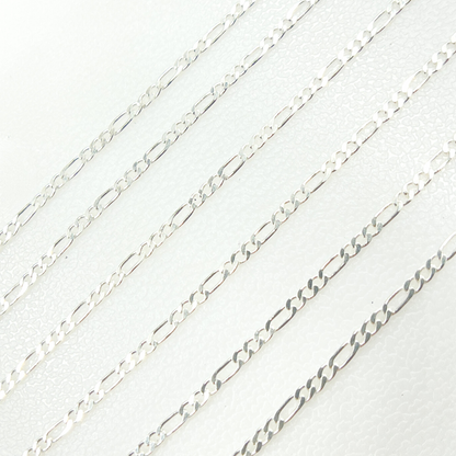 Sterling Silver Flat Figaro Link Chain