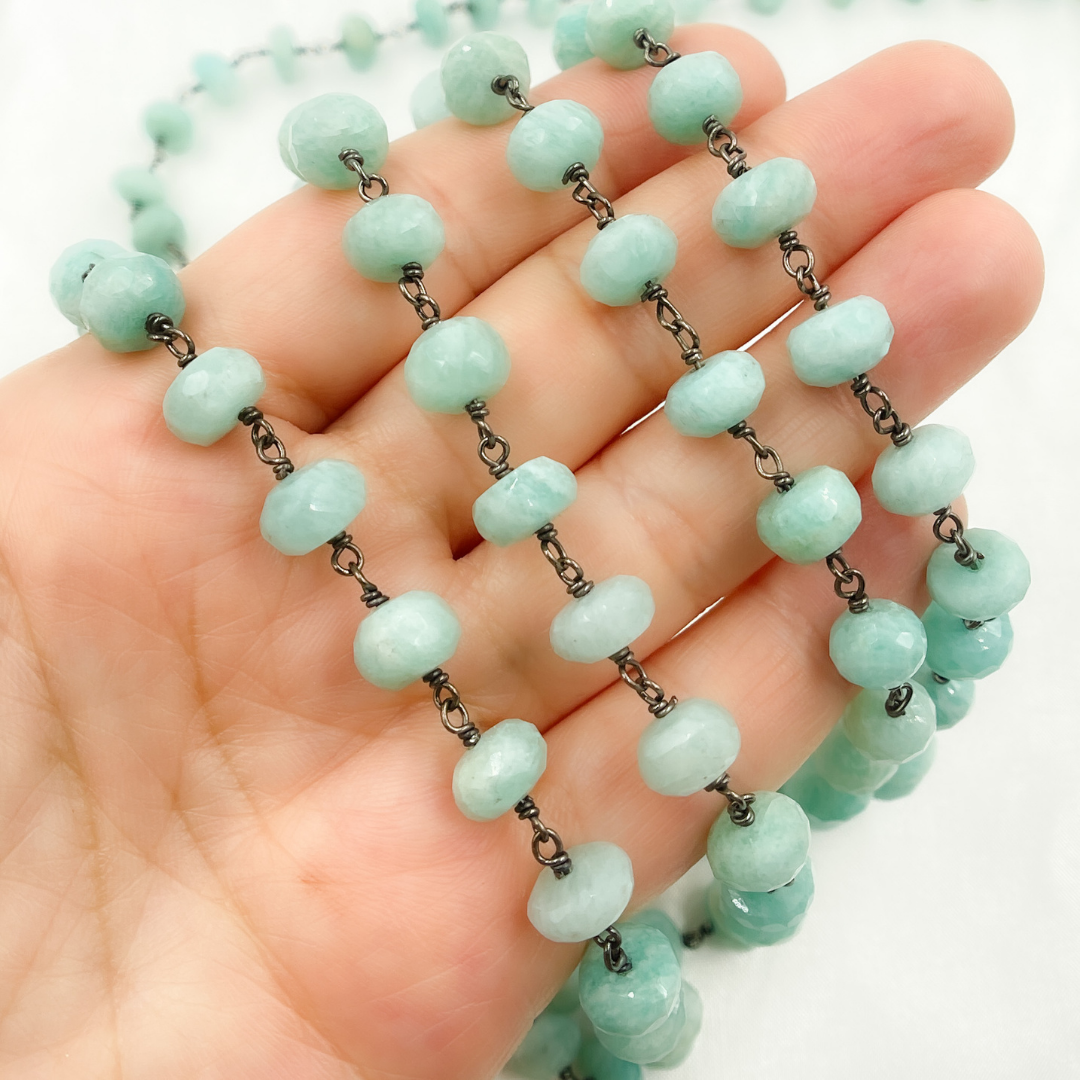 Amazonite Oxidized Wire Chain