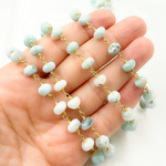 Load image into Gallery viewer, Larimar Gold Plated Wire Chain. LAR3
