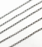 Load image into Gallery viewer, Black Rhodium 925 Sterling Silver Rolo Link Chain. BR13
