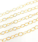 Load image into Gallery viewer, 14K Gold Filled Hammered Oval Link Chain. 720KGF
