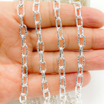 Load image into Gallery viewer, 925 Sterling Silver Diamond Cut Paperclip Chain. V137SSDC
