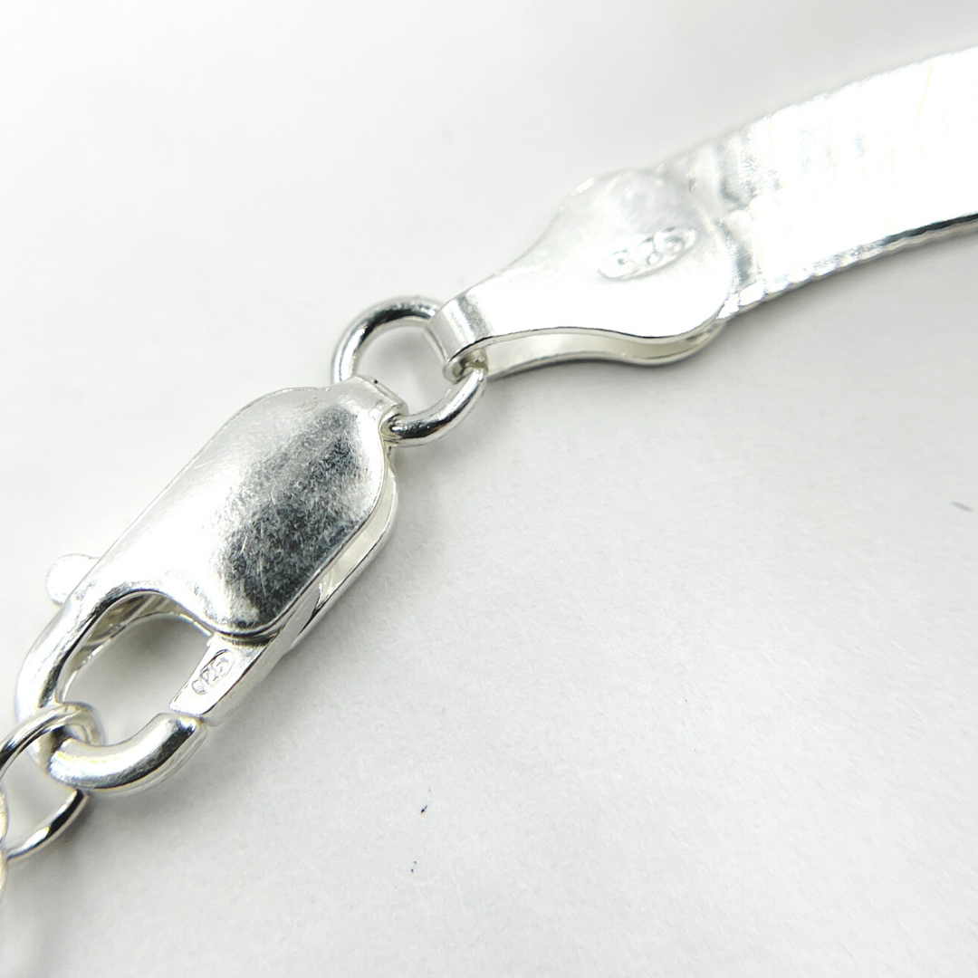 925 Sterling Silver Herringbone 5.5mm Width Bracelet. HER1SSBracelet