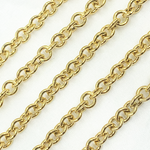 Load image into Gallery viewer, Gold Plated 925 Sterling Silver Hollow Round Link Chain. V70GP
