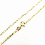 Solid Gold Diamond Cut Cable Link Chain