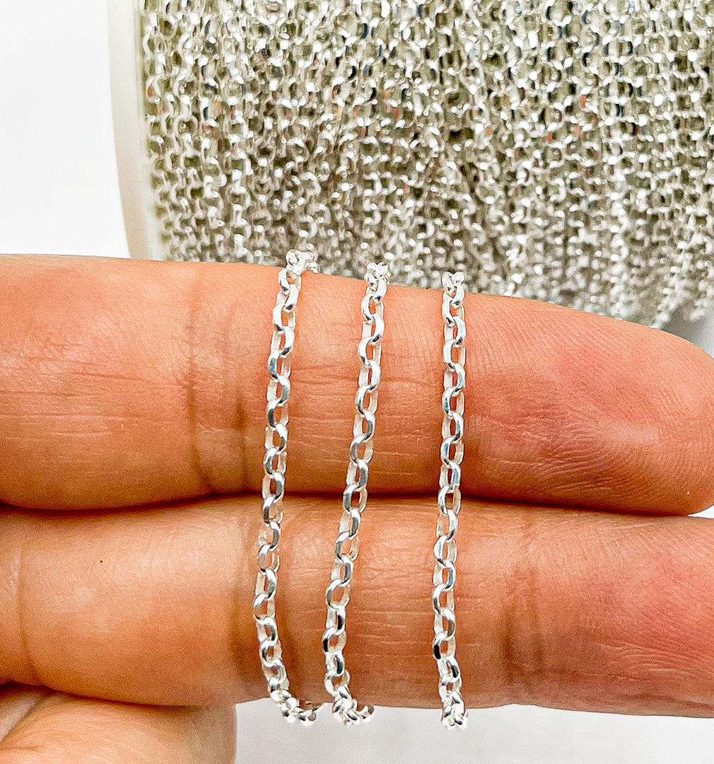 925 Sterling Silver Round Link Chain. V92SS