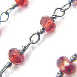 Load image into Gallery viewer, Garnet Gemstone Wire Wrap Chain. GAR10
