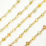 Load image into Gallery viewer, Coated Cats Eye Gold Plated Wire Chain. CAT4
