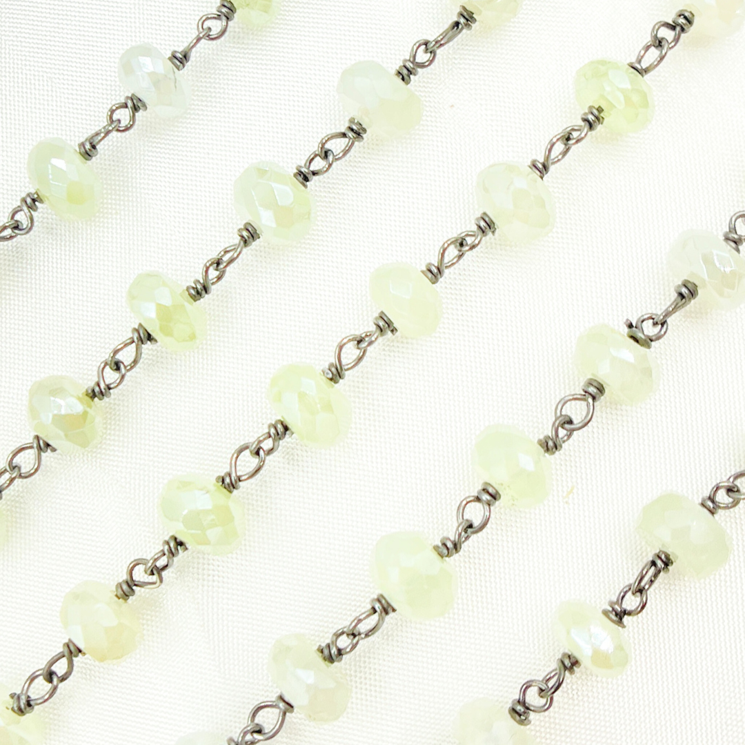 Coated Prehnite Oxidized Wire Chain