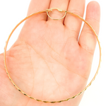 Load image into Gallery viewer, 14K Solid Gold Twisted Hoop Earrings. 