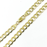 Load image into Gallery viewer, 14K Solid Gold Flat Curb Necklace. 030GLB
