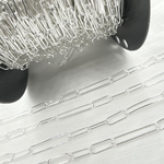 Load image into Gallery viewer, 925 Sterling Silver Paperclip Long Link &amp; Short Link Chain
