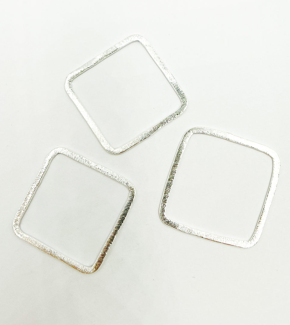 925 Sterling Silver Square Shape 30x30mm. SS1