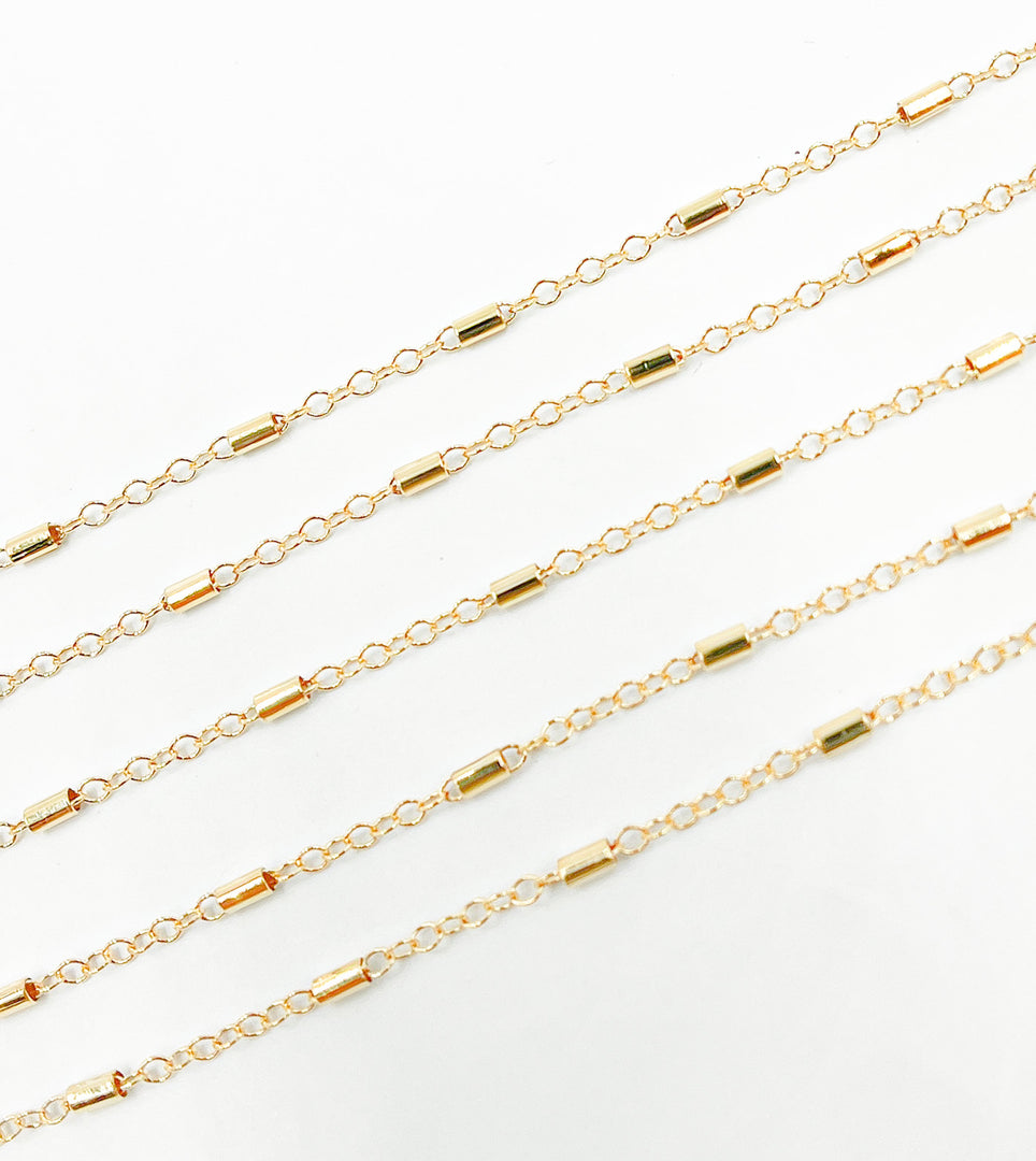 14K Gold Filled Tube Chain. 1203GF