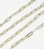 Load image into Gallery viewer, Y58HSS I 925 Sterling Silver Hammered Paperclip Link Chain. Y58HSS
