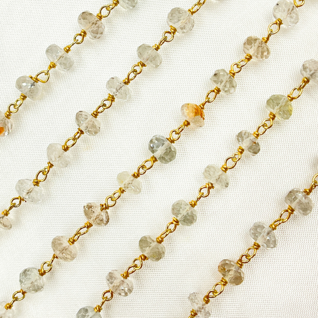 Imperial Topaz Gold Plated Wire Chain.