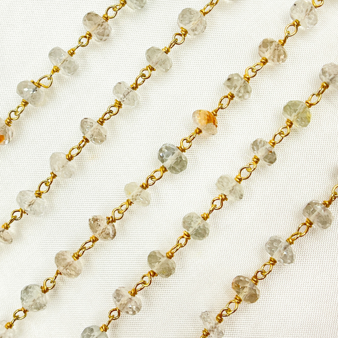 Imperial Topaz Gold Plated Wire Chain. TOP6