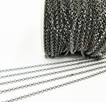 Load image into Gallery viewer, Black Rhodium 925 Sterling Silver Square Cable Link Chain. BR61
