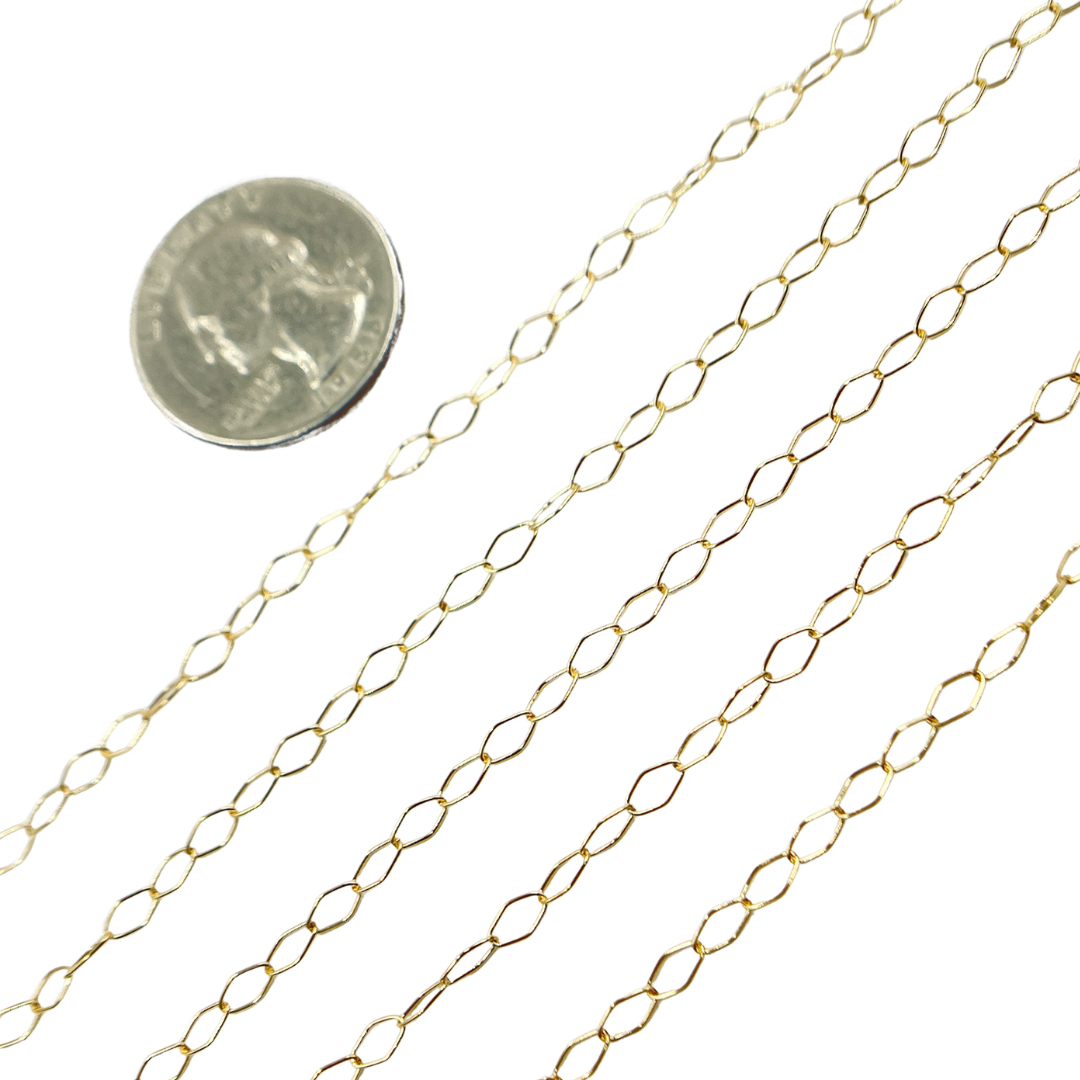 14K Gold Filled Rhomb Chain. 1371GF