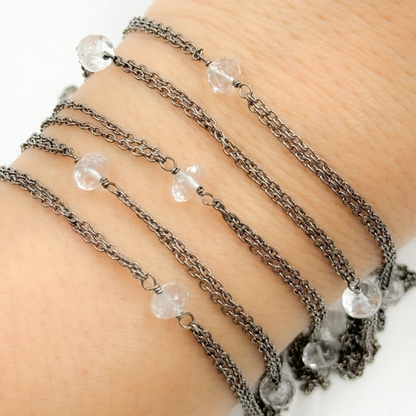 Crystal Double Oxidized Connected Wire Chain