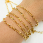 Load image into Gallery viewer, Gold Plated 925 Sterling Silver Smooth Marina Link Chain. Z2GP
