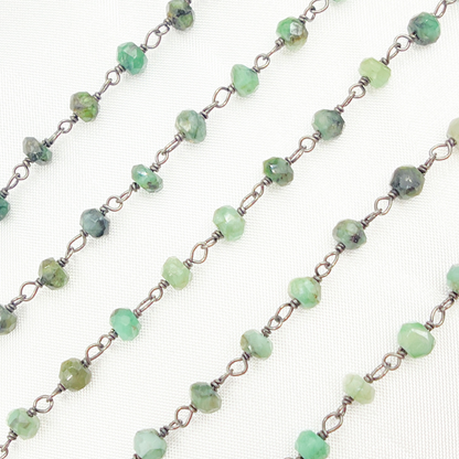 Emerald Oxidized Wire Chain.
