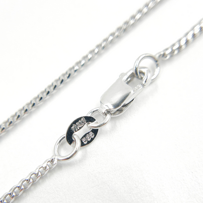 14K Solid White Gold Wheat Chain