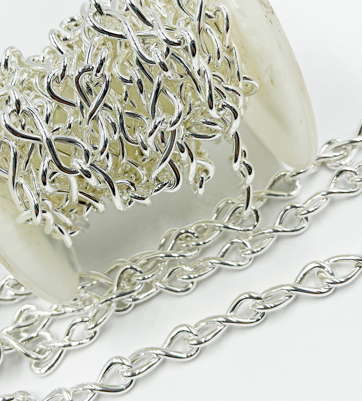 565MTSS. Sterling Silver Hollow Infinity Link Chain